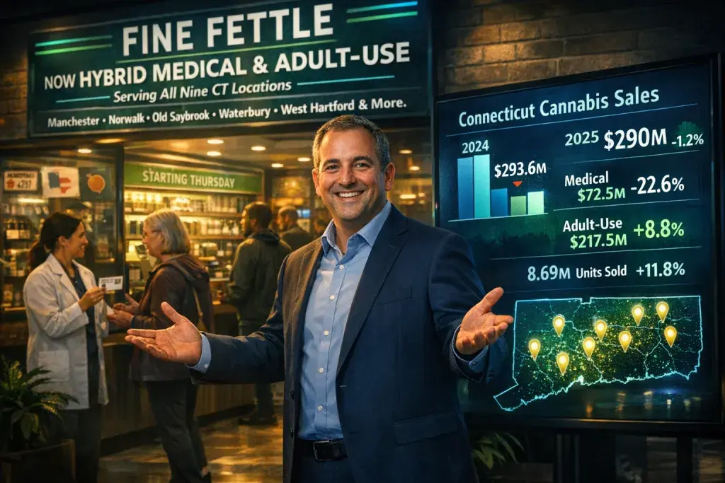 Fine Fettle Converts All Nine Connecticut Dispensaries to Hybrid Medical-Recreational Facilities