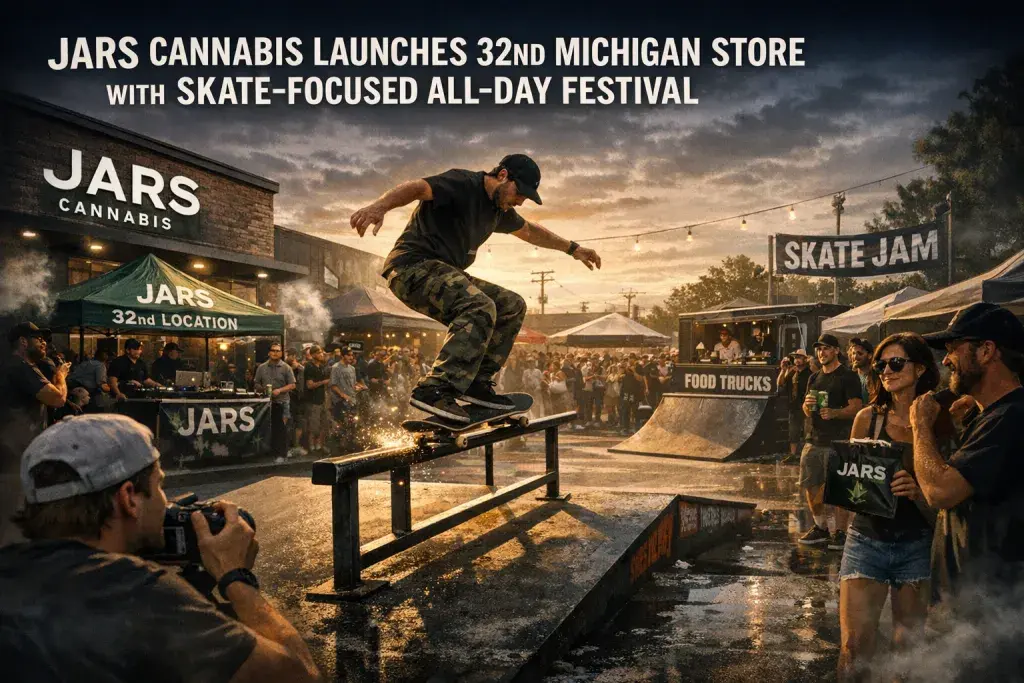 JARS Cannabis Launches 32nd Michigan Store with Skate-Focused All-Day Festival