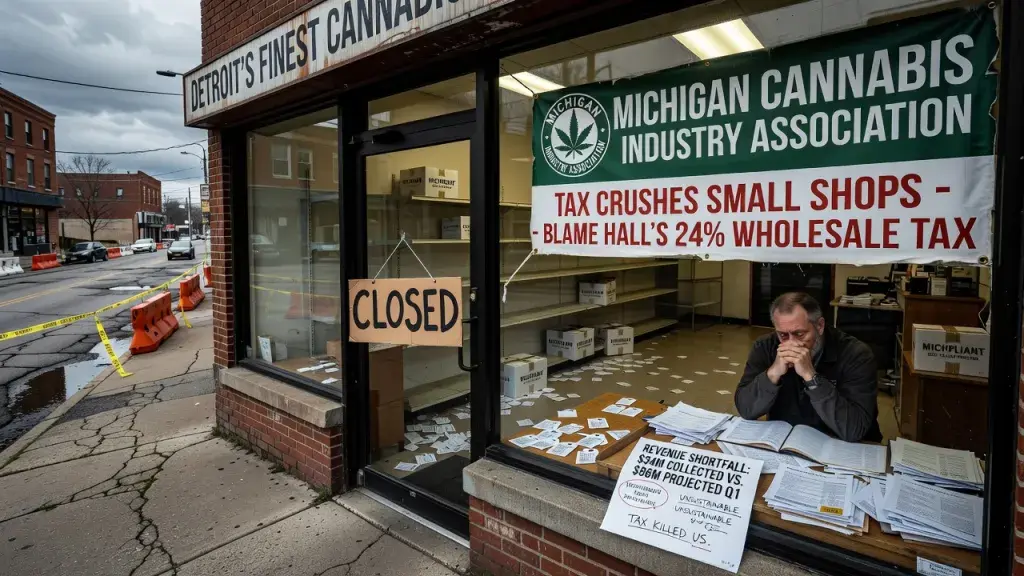 Michigan's Wholesale Cannabis Tax Falls Short, Small Shops Pay Price